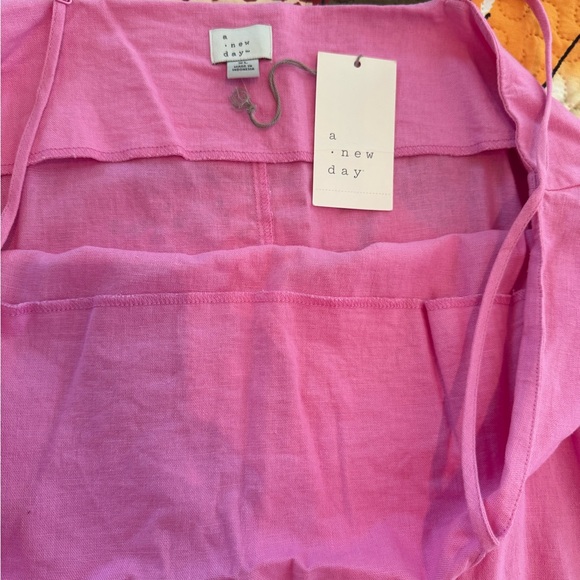 NWT A New Day Vibrant Pink Sleeveless linen dress - Picture 2 of 5
